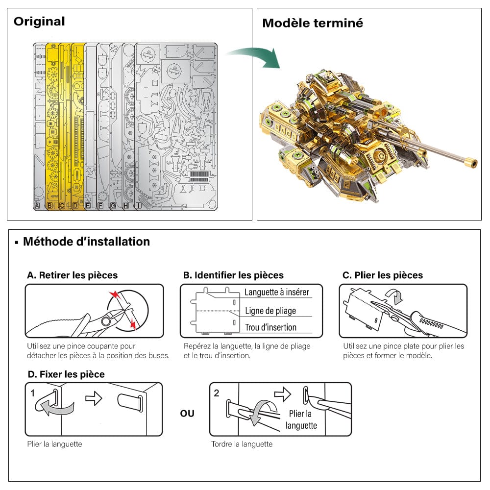 mon puzzle 3d  Puzzle 3D Métal Tank Araignée Skynet