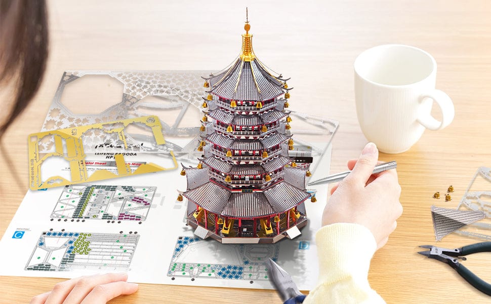 mon puzzle 3d  Puzzle 3D Métal Temple Pagode