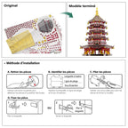 mon puzzle 3d  Puzzle 3D Métal Temple Pagode