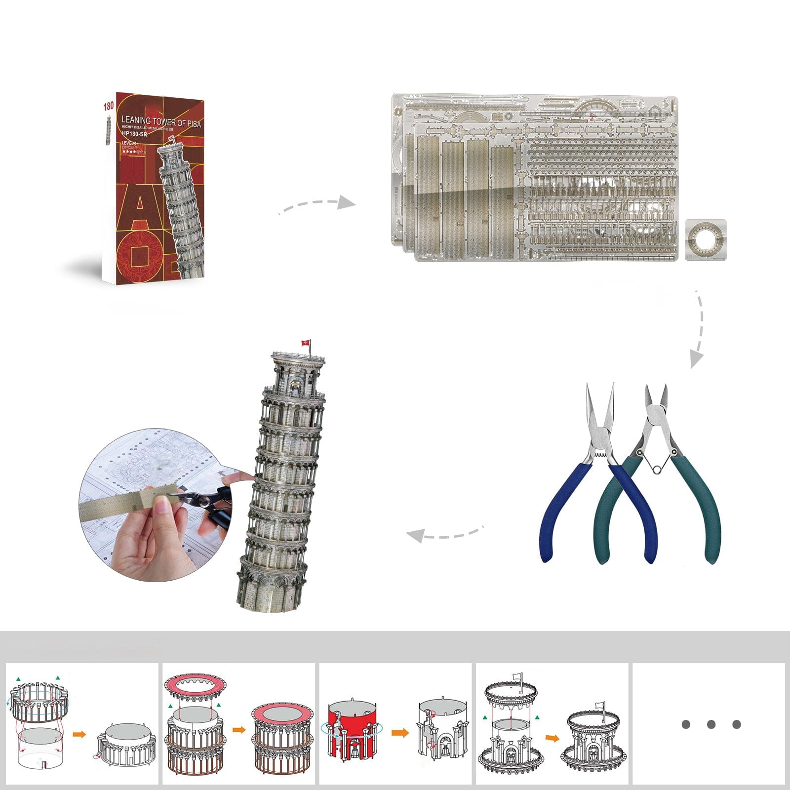 mon puzzle 3d  Puzzle 3D Métal Tour de Pise