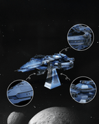 mon puzzle 3d  Puzzle 3D Métal Vaisseau Spatial Bleu