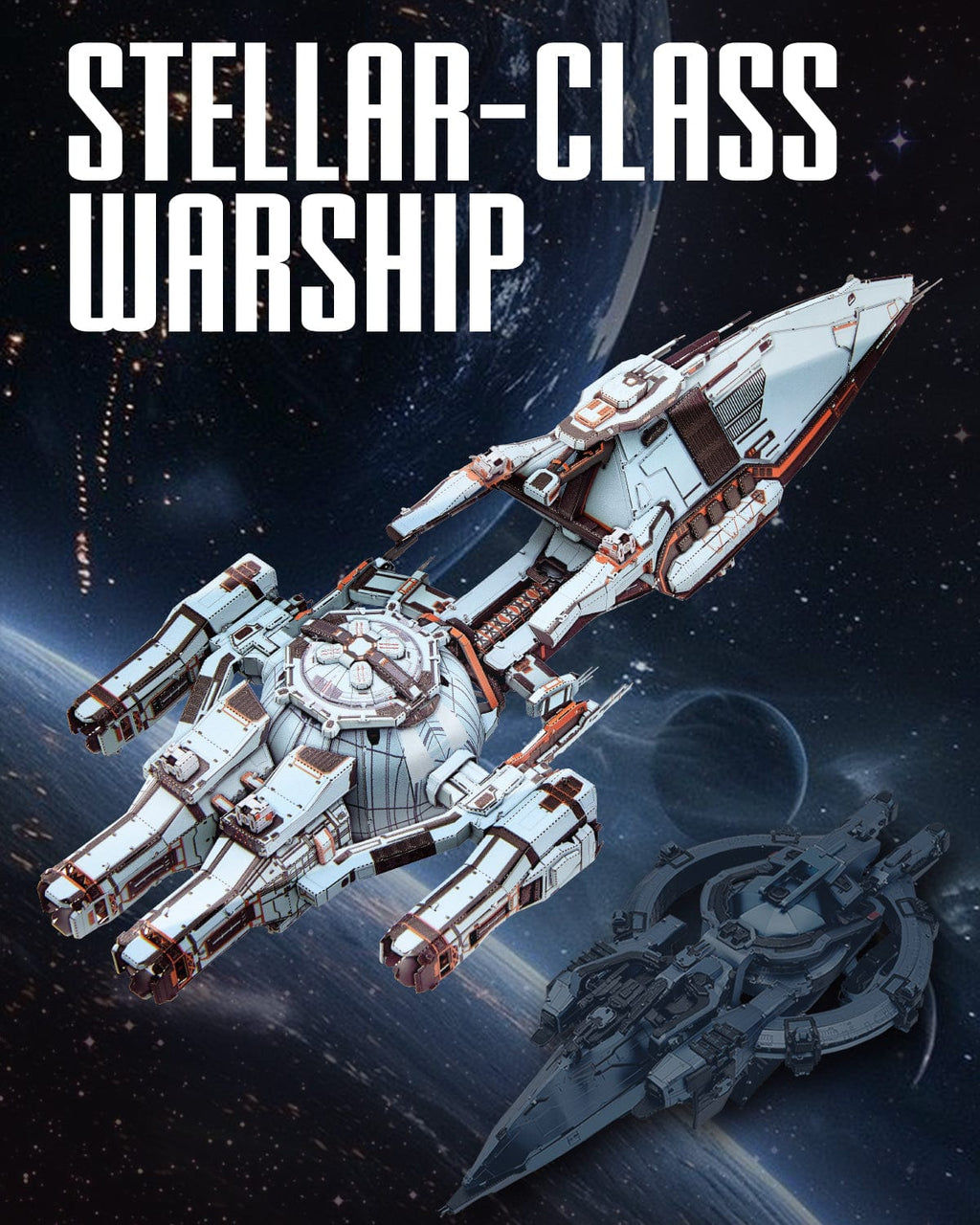 mon puzzle 3d  Puzzle 3D Métal Vaisseau Spatial Bleu