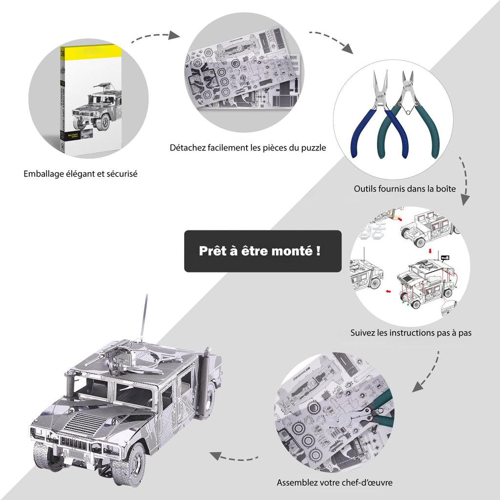 mon puzzle 3d  Puzzle 3D Métal Véhicule Militaire Universel