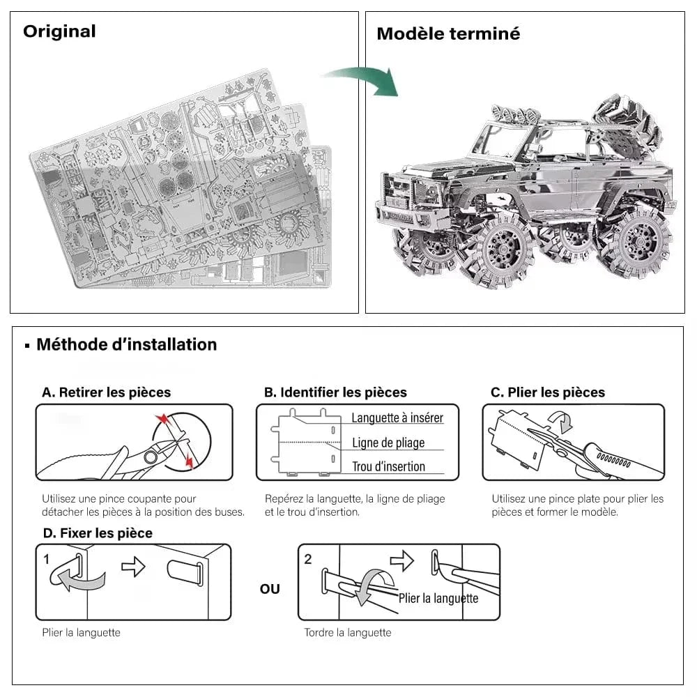 mon puzzle 3d  Puzzle 3D Métal voiture 4x4 Off-Road