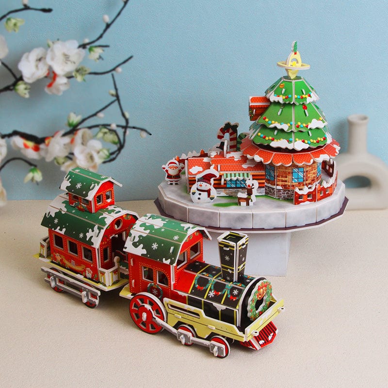 mon puzzle 3d  Puzzle 3D Train de Noël
